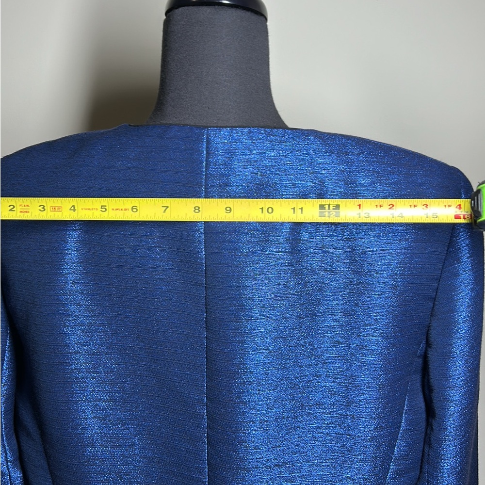 Kasper Shimmering Blue Women's Blazer - Picture 7 of 11